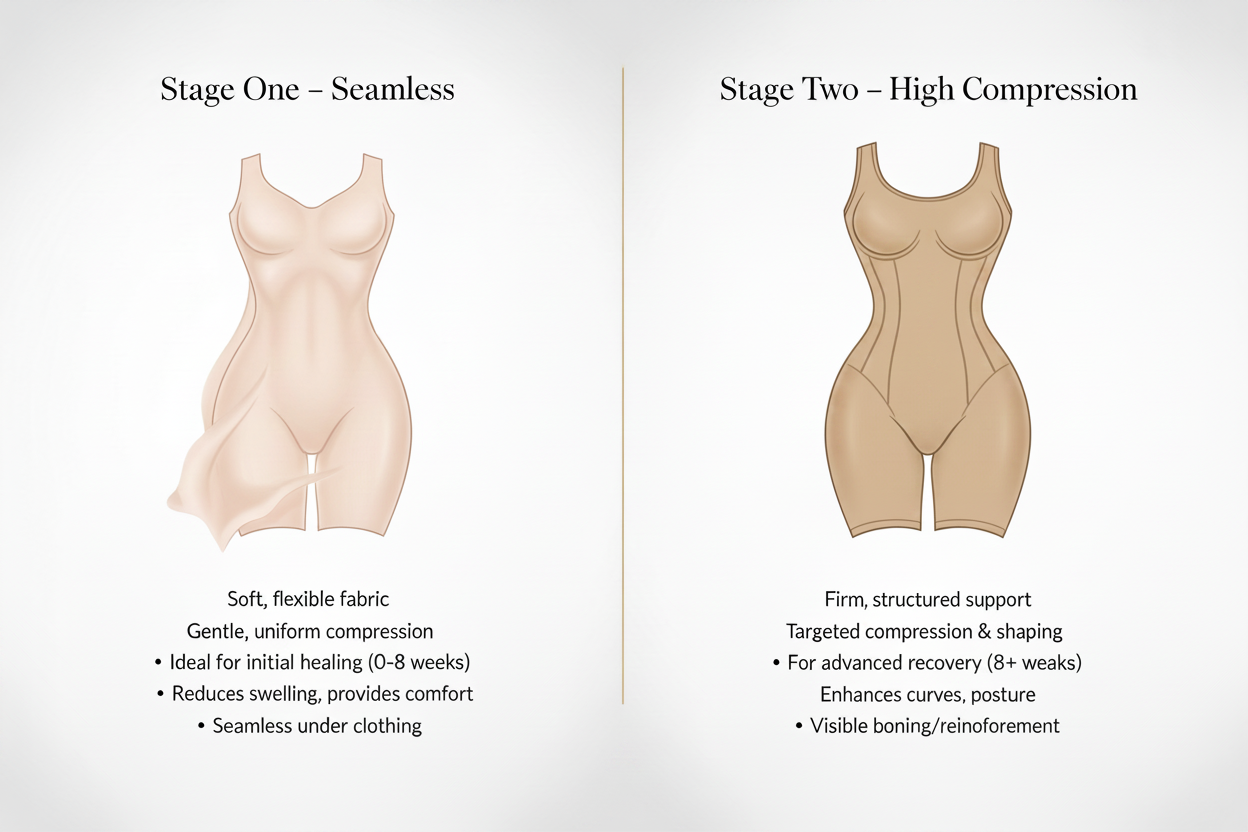 Stage 1 vs Stage 2 Fajas: When to Switch & Why It Matters