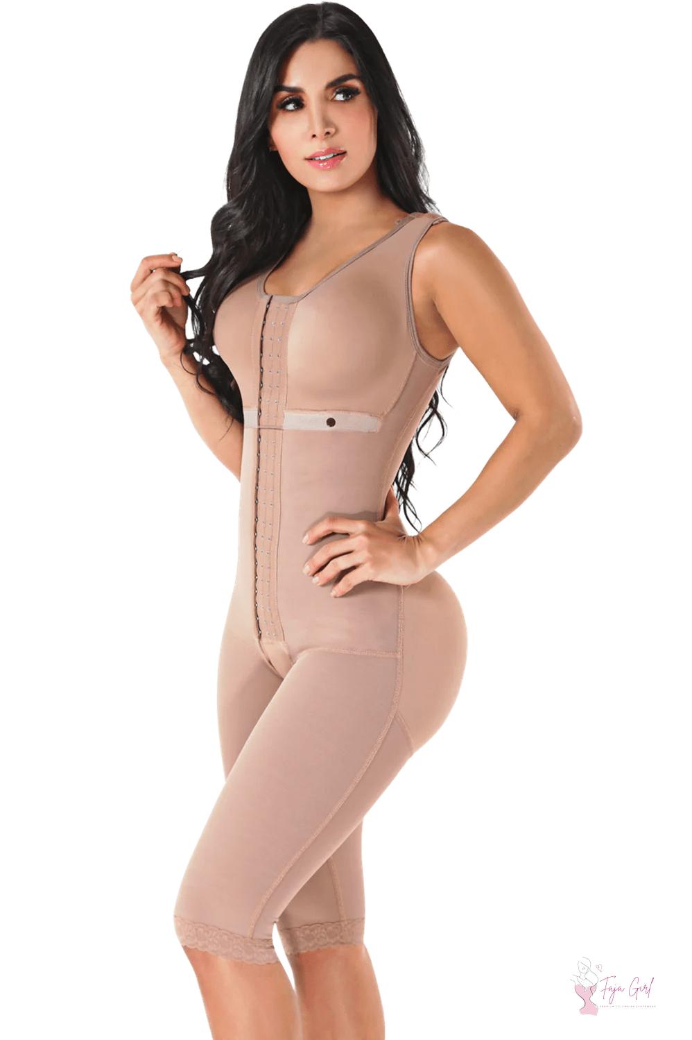 Knee Length Body Shaper with Bra-Faja Girl